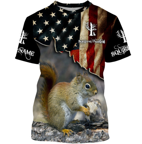 Maxcorners Squirrel Hunting Customize Name 3D Shirts