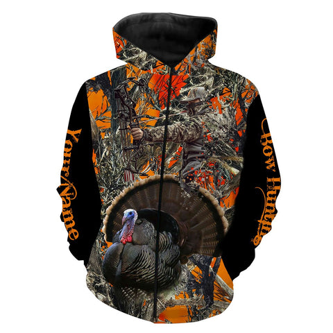 Maxcorners Turkey Hunting Orange  Customize Name 3D Shirts