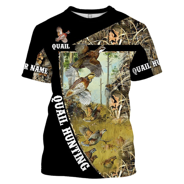 Maxcorners Quail Hunting Customize Name 3D Shirts