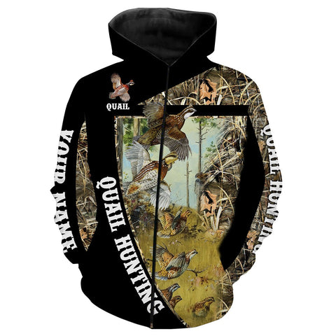 Maxcorners Quail Hunting Customize Name 3D Shirts