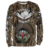 Maxcorners Personalized Turkey Hunting Camouflage Custom Name All Over Print Shirt, Hunting Gifts