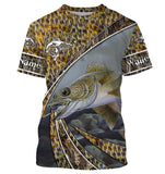 Maxcorners Customized Name Walleye Fishing 3D Shirts