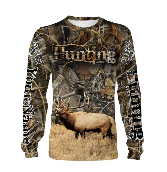 Maxcorners Elk Hunting Customize Name 3D Shirts