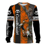 Maxcorners Raccoon Hunting Coonhound Customize Name 3D Shirts