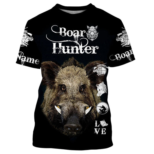 Maxcorners Boar hunting Custom Name 3D All over print shirts - Personalized gift for Men, Women and Kid  LM2608