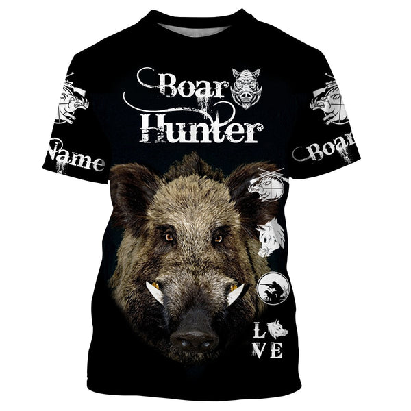 Maxcorners Boar hunting Custom Name 3D All over print shirts - Personalized gift for Men, Women and Kid  LM2608