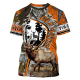 Maxcorners Custom Name Elk Hunting Shirt 3D All Over Printed Clothes