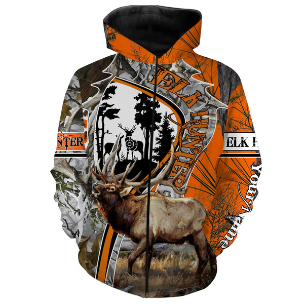 Maxcorners Custom Name Elk Hunting Shirt 3D All Over Printed Clothes