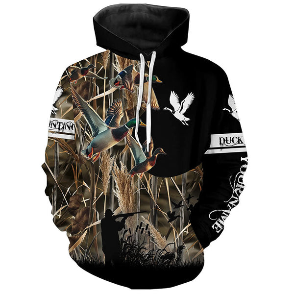 Maxcorners Personalized Duck Hunting Waterfowl Camo Shirts for Men, Kid, Duck Hunting clothes, hunting gifts LM2608