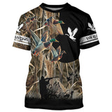 Maxcorners Personalized Duck Hunting Waterfowl Camo Shirts for Men, Kid, Duck Hunting clothes, hunting gifts LM2608