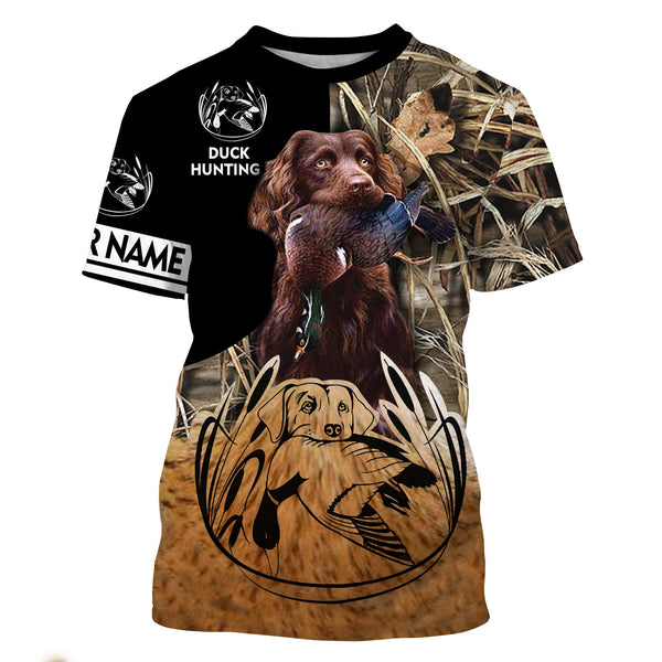 Maxcorners Duck hunt With Boykin Spaniel Customize Name 3D Shirts