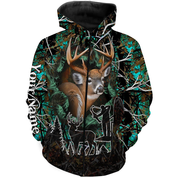 Maxcorners Custom Name Deer Hunting Camouflage 3D All Over Printed Clothes