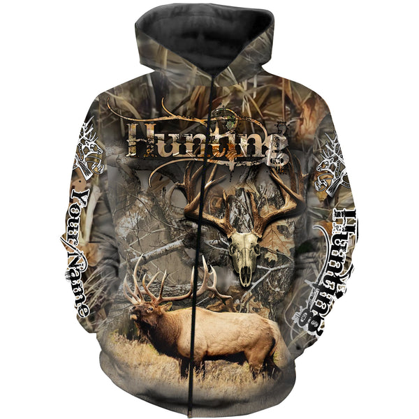 Maxcorners Custom Name Elk Hunting Shirt 3D All Over Printed Clothes