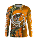 Maxcorners Striped Bass Halloween Fishing Customize Name 3D Shirts