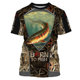 Maxcorners Born To Fish Rainbow Trout Fishing Customize Name 3D Shirts