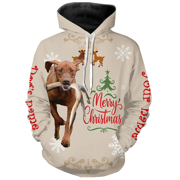 Maxcorners Christmas Vizsla Hunting Dog Custom Name Shirts, Gifts For | Deer Shed