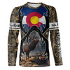Maxcorners Elk Hunting Colorado Flag Custom Name Shirt 3D All Over Printed Clothes