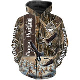 Maxcorners Goose Hunting Waterfowl Camo Custom Name Shirts, Goose Hunting Shirt, Gift For Hunter