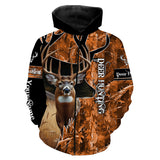 Maxcorners Bow Hunting Deer Grim Reaper Camouflage Custom Name Shirt 3D All Over Printed Clothes