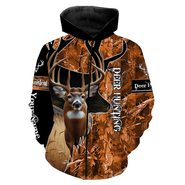 Maxcorners Deer Hunting Orange Camouflage Custom Name Shirts, Deer Hunting Shirt, Gifts For Hunters