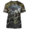 Maxcorners Deer Hunting Grim Reaper Camouflage Shirts for Deer Hunters, Personalized Hunting Shirts LM2608