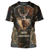 Maxcorners Best Deer Hunting Camouflage Custom Name Shirt 3D All Over Printed Clothes
