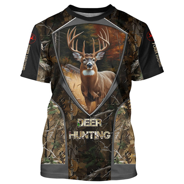 Maxcorners Best Deer Hunting Camouflage Custom Name Shirt 3D All Over Printed Clothes