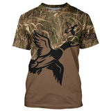 Maxcorners Duck Hunting Waterfowl Camo Customized Name Shirts for Adult and Kid, Personalized Duck Hunting Gifts LM2608