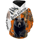 Maxcorners Bear Hunting Camouflage Custom Name All Over Print Shirts, Bear Hunting Shirt, Gift For Hunter