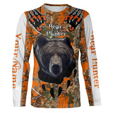 Maxcorners Bear Hunting Orange Camouflage Custom Name All Over Print Shirts, Bear Hunting Shirt, Gift For Hunter