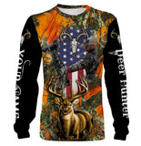 Maxcorners Deer Hunting Orange Camo Customize Name 3D Shirts