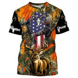 Maxcorners Deer Hunting Orange Camo Customize Name 3D Shirts