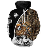 Maxcorners Rabbit Hunting with Beagle Dog Camo Custom name all over print Shirts, Personalized Gifts LM2608