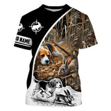 Maxcorners Rabbit Hunting with Beagle Dog Camo Custom name all over print Shirts, Personalized Gifts LM2608