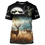 Maxcorners Deer Hunting Grim Reaper Custom Name Shirts for Deer Hunter, Hunting Gift, Hunting Shirts LM2608