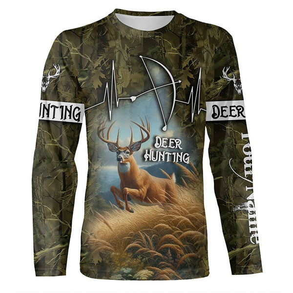 Maxcorners Best Deer Hunting Camouflage Custom Name Shirts For Hunter, Deer Hunting Gifts