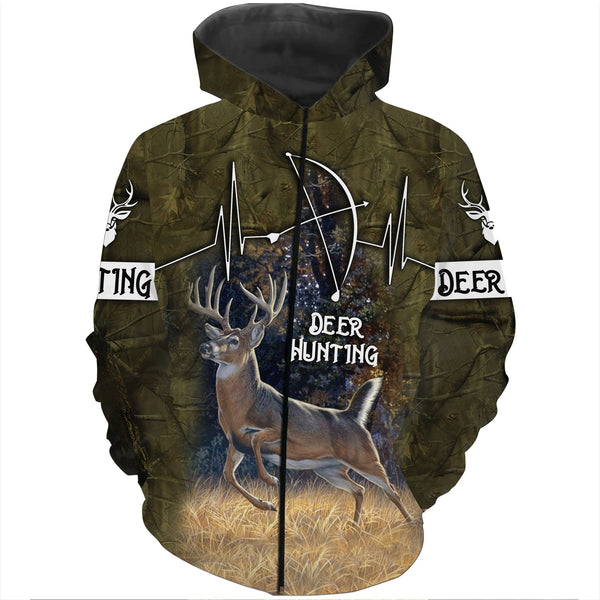 Maxcorners Custom Name Deer Hunting Shirt 3D All Over Printed Clothes