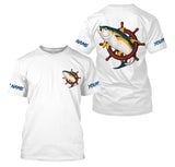 Maxcorners Yellowfin Tuna Fishing Boat Steering Wheel Customize Name 3D Shirts