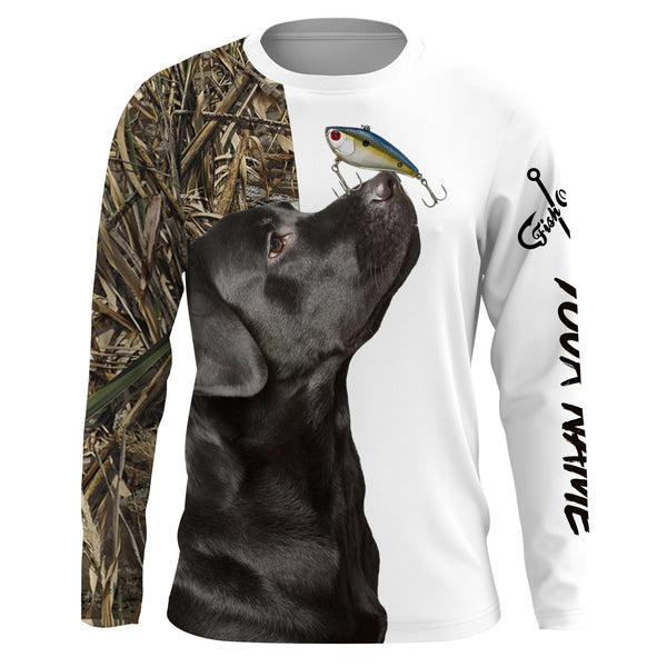 Maxcorners Dog and Fishing Customize Name 3D Shirts