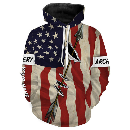 Maxcorners Archery Bow Hunting Ohio flag custom Name 3D All over print Shirts - Archers Gifts for Adult and Kid 4 LM2608