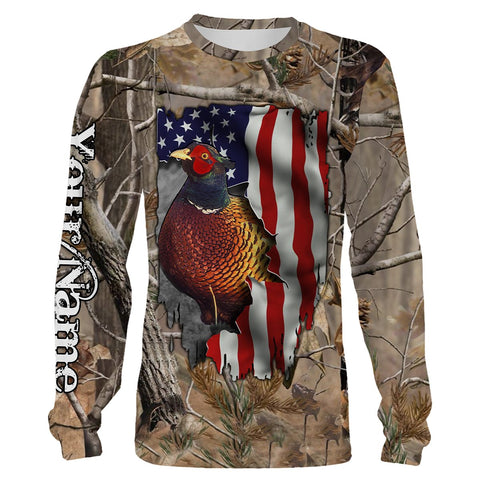 Maxcorners Pheasant Hunting Customize Name 3D Shirts