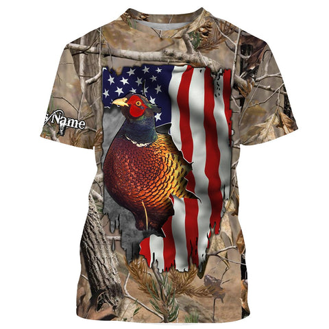 Maxcorners Pheasant Hunting Customize Name 3D Shirts