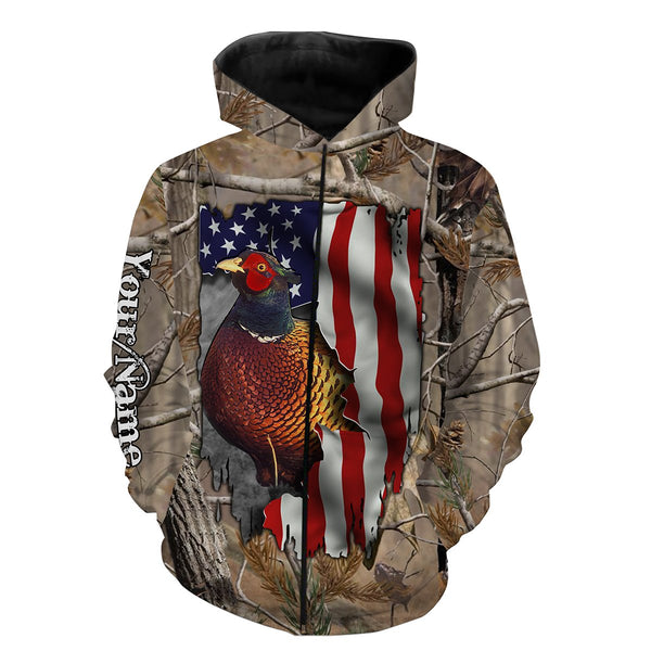 Maxcorners Pheasant Hunting Customize Name 3D Shirts