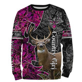 Maxcorners Custom Name Country Girl Deer Hunting 3D All Over Printed Clothes