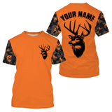 Maxcorners Deer hunting Custom Name Full Printing Orange Shirts, Personalized hunting Shirt for Men, Women LM2608