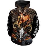 Maxcorners Custom Name Archery Bow Hunting Deer Grim Reaper 3D All Over Printed Clothes