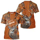Maxcorners Whitetail Deer Hunting Shirt Orange Camo 3D All Over Print Personalized Gift for Hunters LM2608