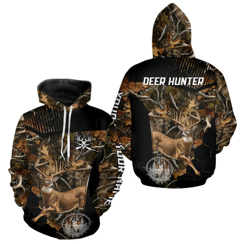 Maxcorners Forest Camo Deer Hunting Shirt, Deer Hunting With Full All Over 3D For Deer Hunters LM2110