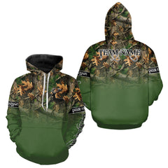 Maxcorners Personalized Green Deer Hunting Camo Full Printing Shirts, Best Hunting Gifts LM2608