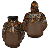 Maxcorners Personalized Brown Deer Hunting Camo Full Printing Shirts, Best Hunting Gifts LM2608